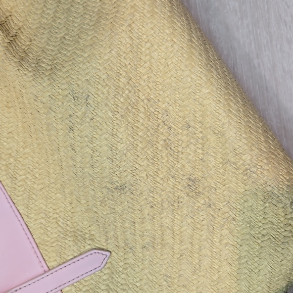 Ted Baker Women Pink& Tan Tote Bag Summer Espadrille Purse - Picture 5 of 15